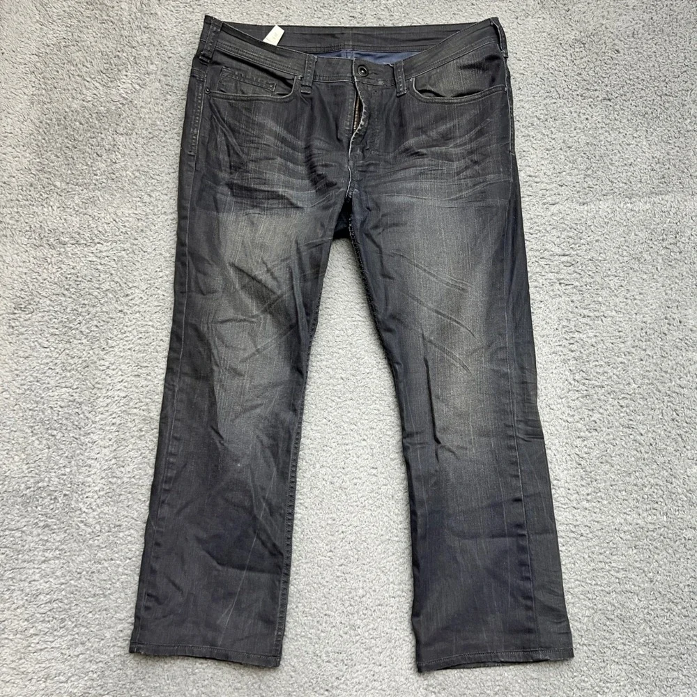 Buffalo David Bitton Jeans Mens 36x30 Gray Denim Straight Casual Office - Picture 3 of 9